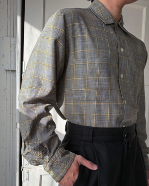 50s Glen Plaid Shirt | M
