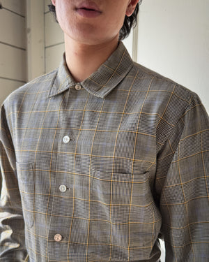 50s Glen Plaid Shirt | M