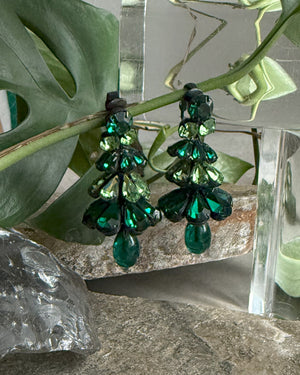 60s Crystal Tree Earrings