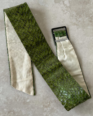 60s Green Snakeskin Belt
