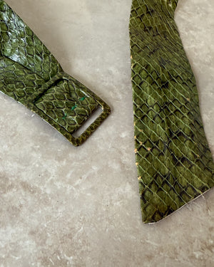 60s Green Snakeskin Belt