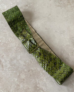 60s Green Snakeskin Belt