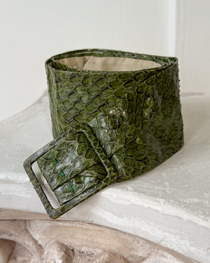 60s Green Snakeskin Belt