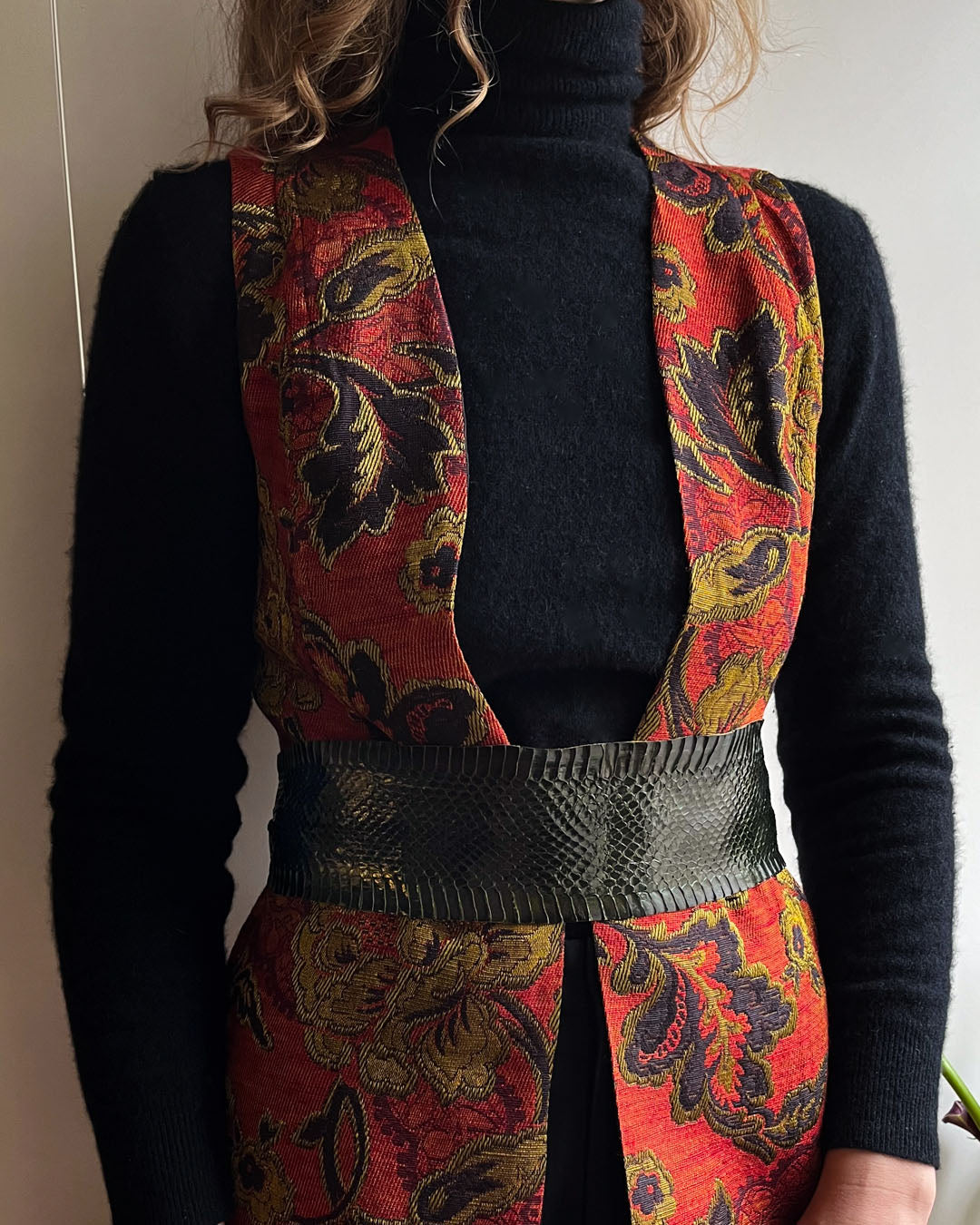 70s Green Snakeskin Belt