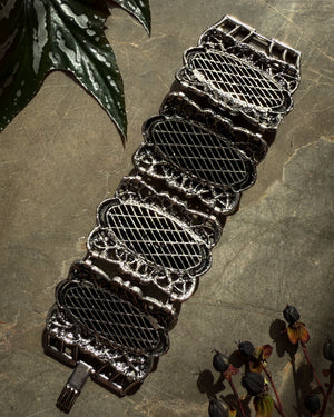 60s Antiqued Silver Link Bracelet