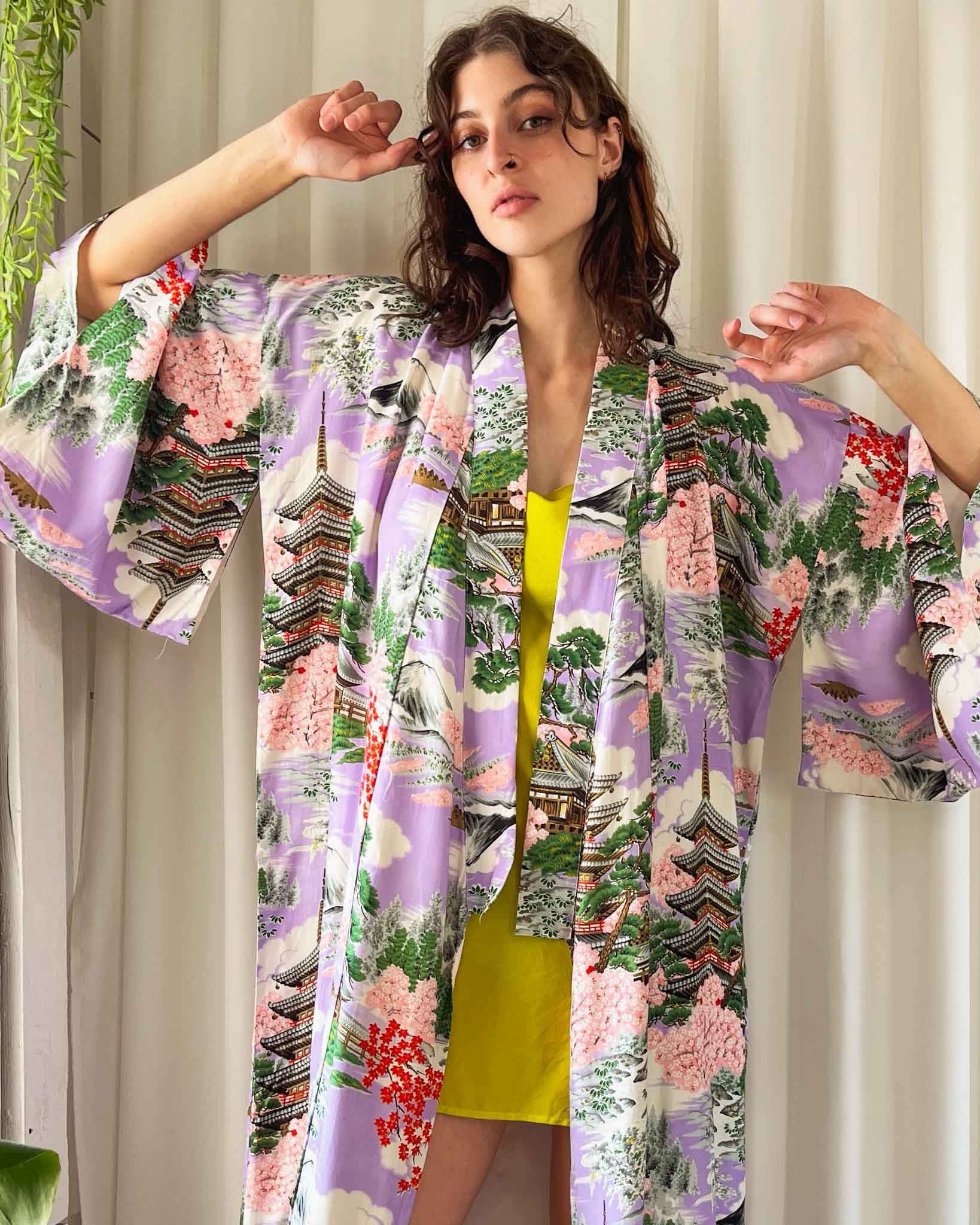 60s Lavender Kimono | S-XL