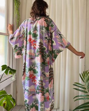 60s Lavender Kimono | S-XL