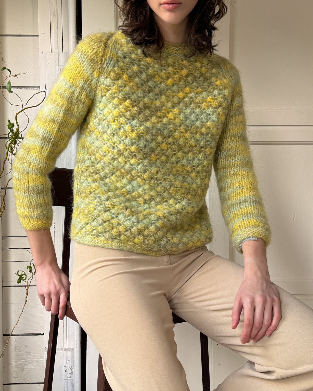 60s Chunky Pastel Sweater | S-M