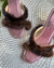 60s Metallic Fur Kitten Heels | 8