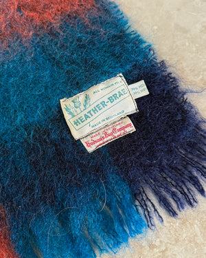 60s Plaid Mohair Scarf