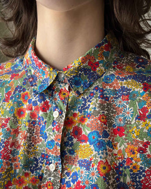 60s Rainbow Floral Shirt | M
