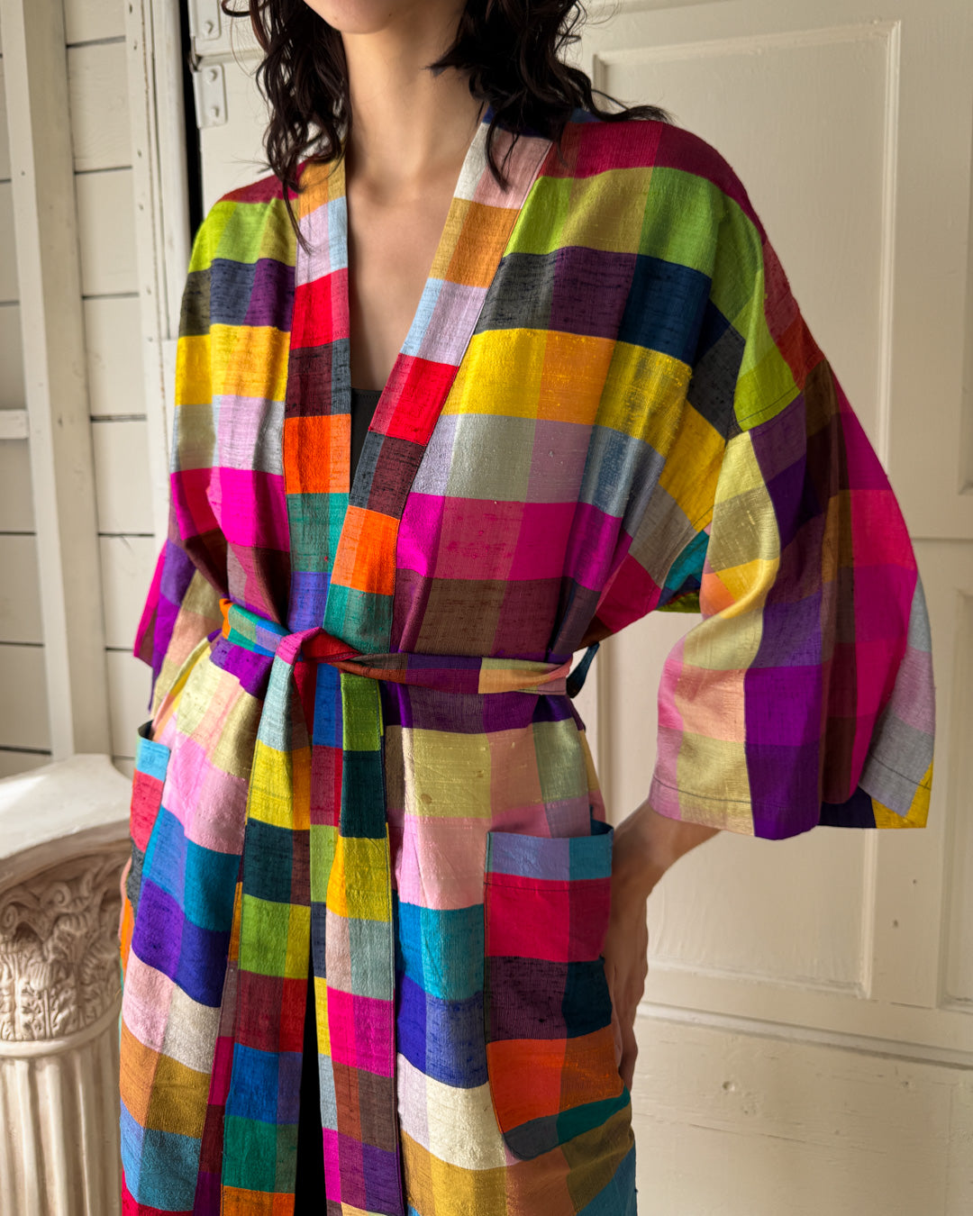 60s Silk Belted Robe | OSFM