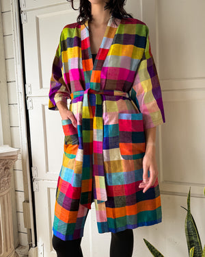 60s Silk Belted Robe | OSFM