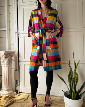 60s Silk Belted Robe | OSFM