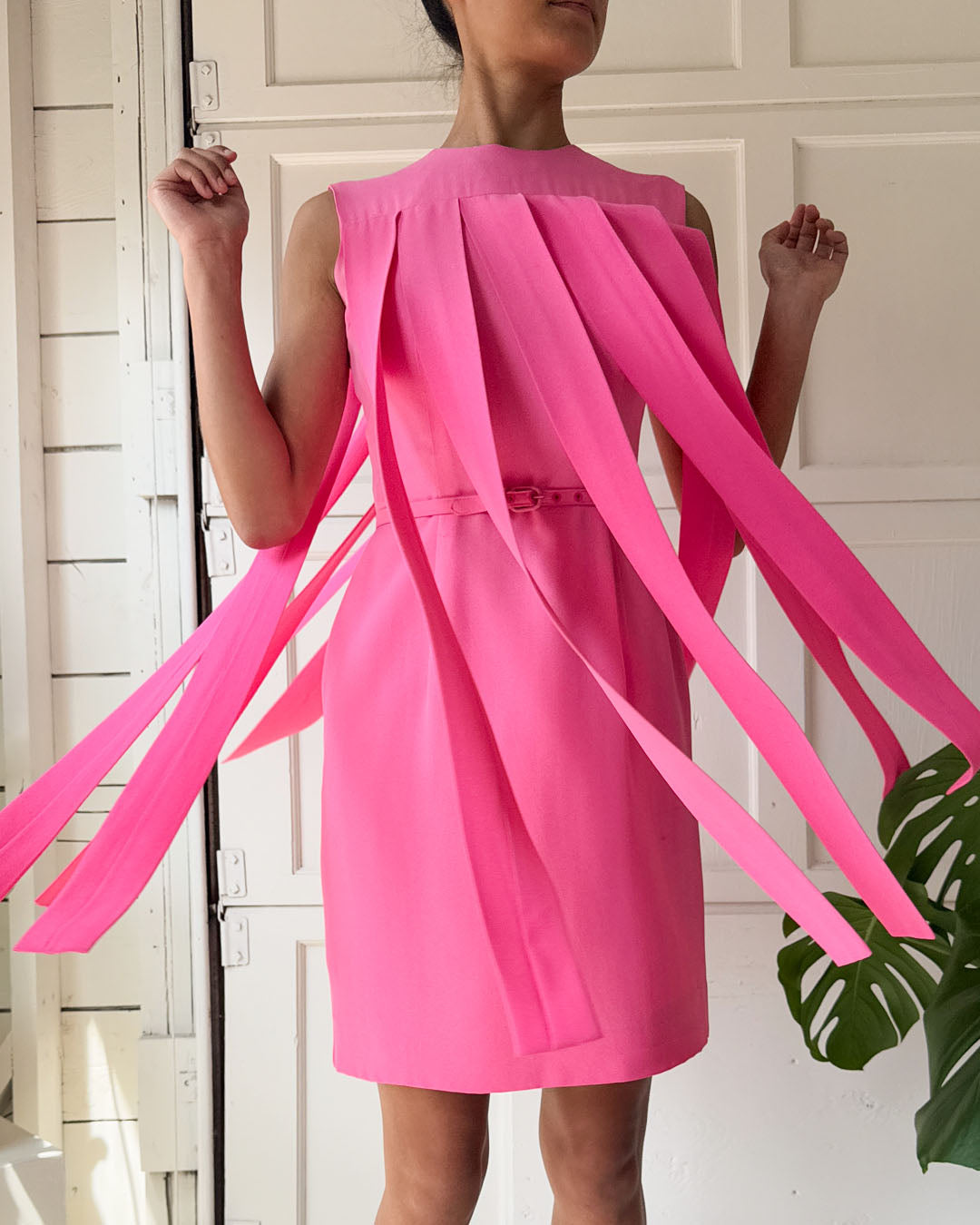 60s Hot Pink Carwash Dress | S