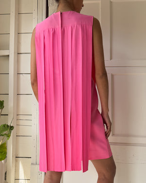 60s Hot Pink Carwash Dress | S