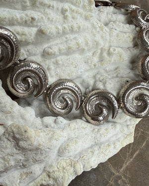 60s Silver Swirl Necklace