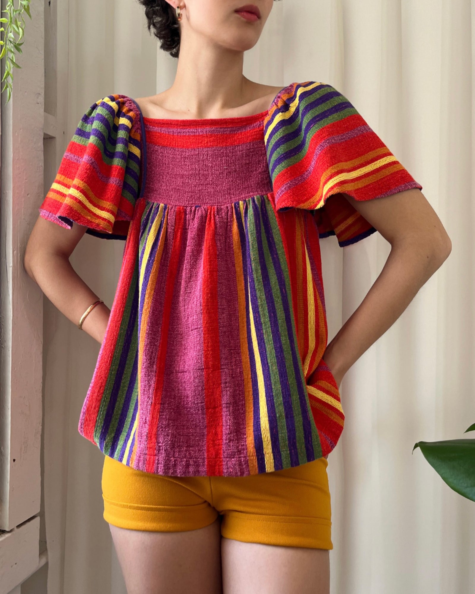 70s Rikma Woven Cotton Top