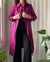 80s Fuchsia Belted Trench