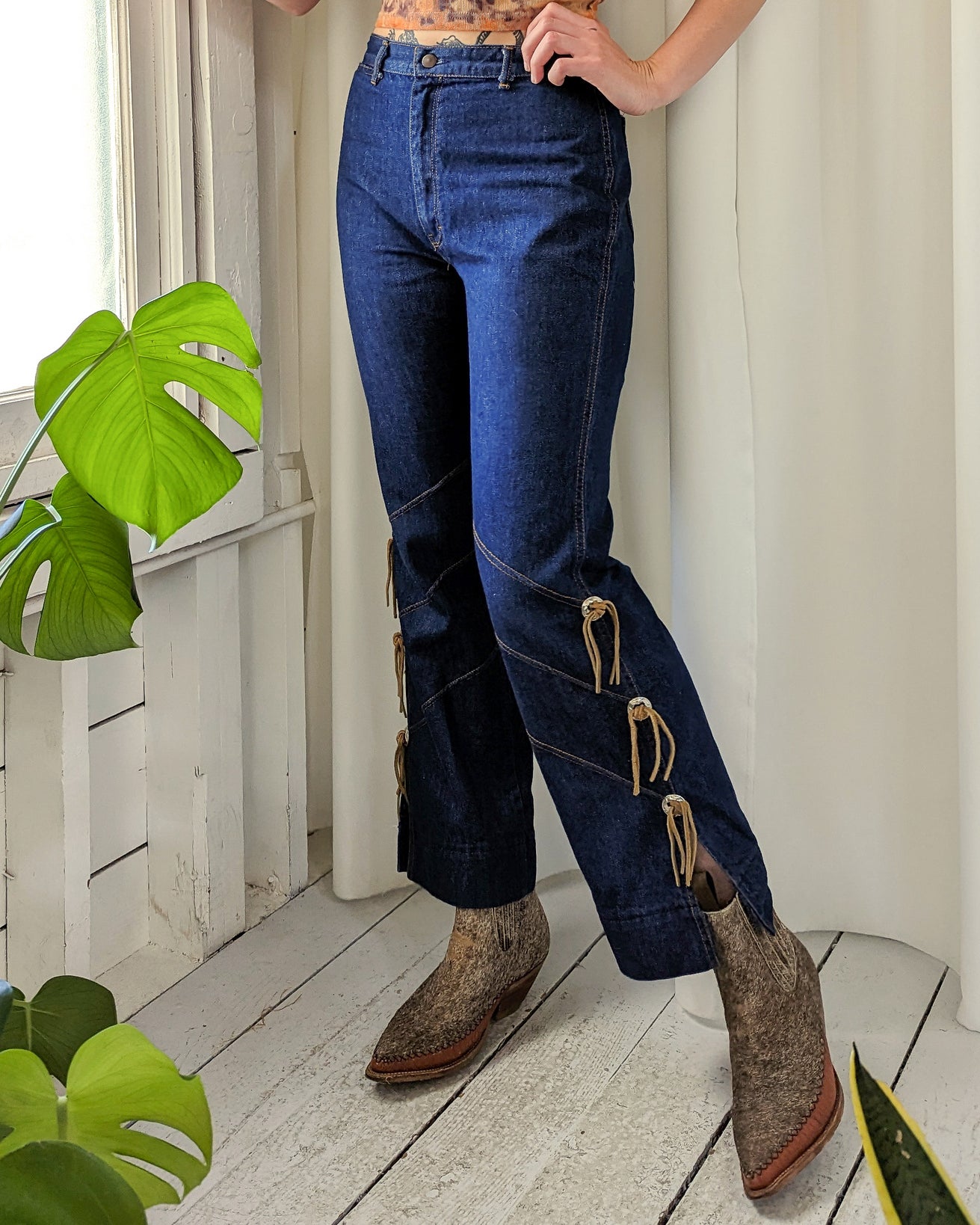 70s Western Bellbottom Jeans - Lucky Vintage