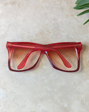 70s Oversized Red Sunglasses