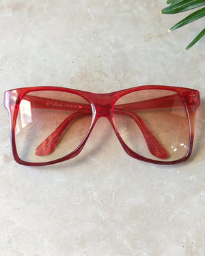 70s Oversized Red Sunglasses