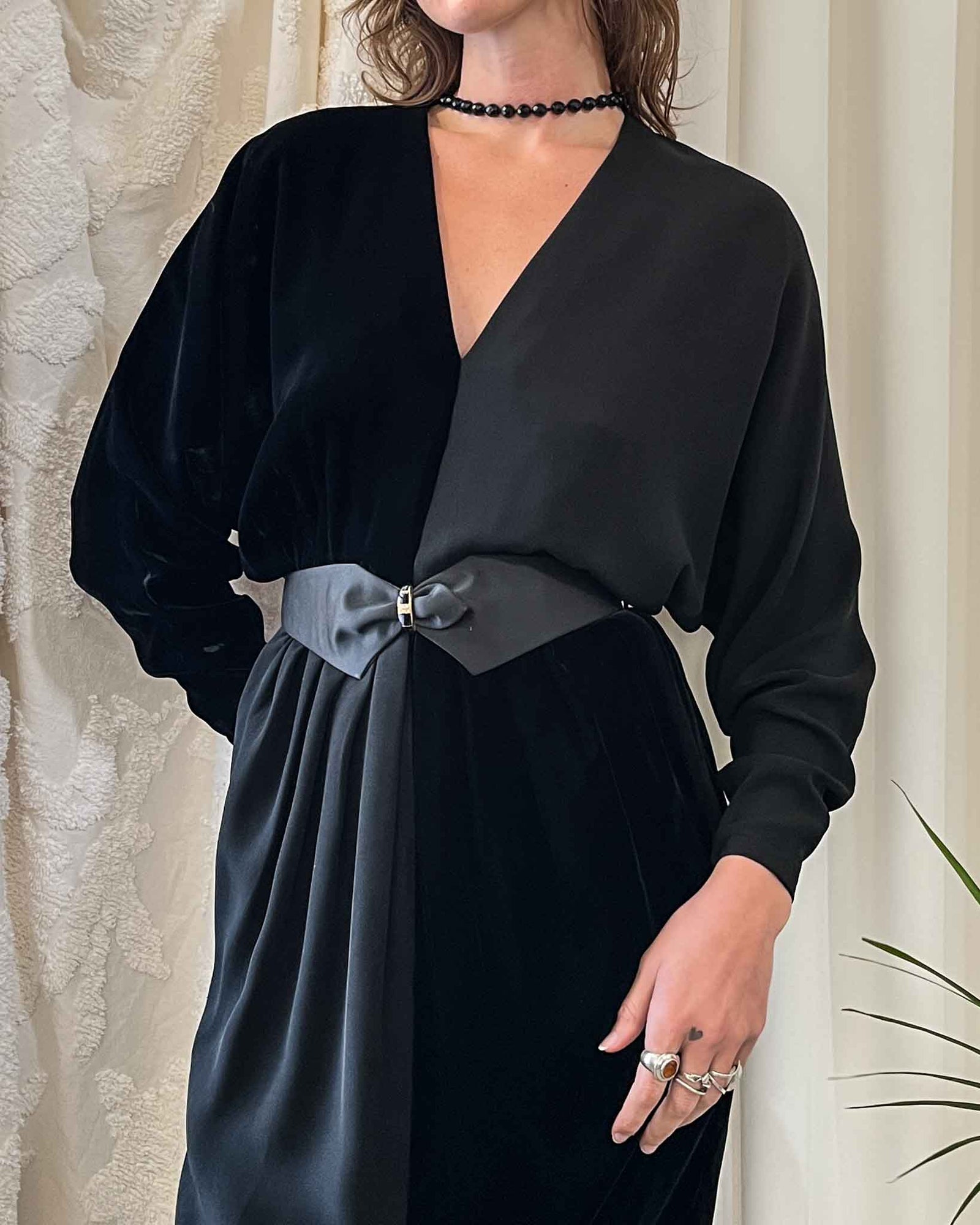 80s Silk & Crystal Belt