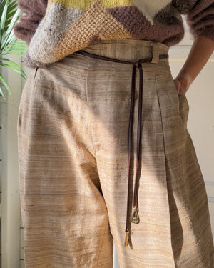 80s Anne Klein Leather Cord Belt