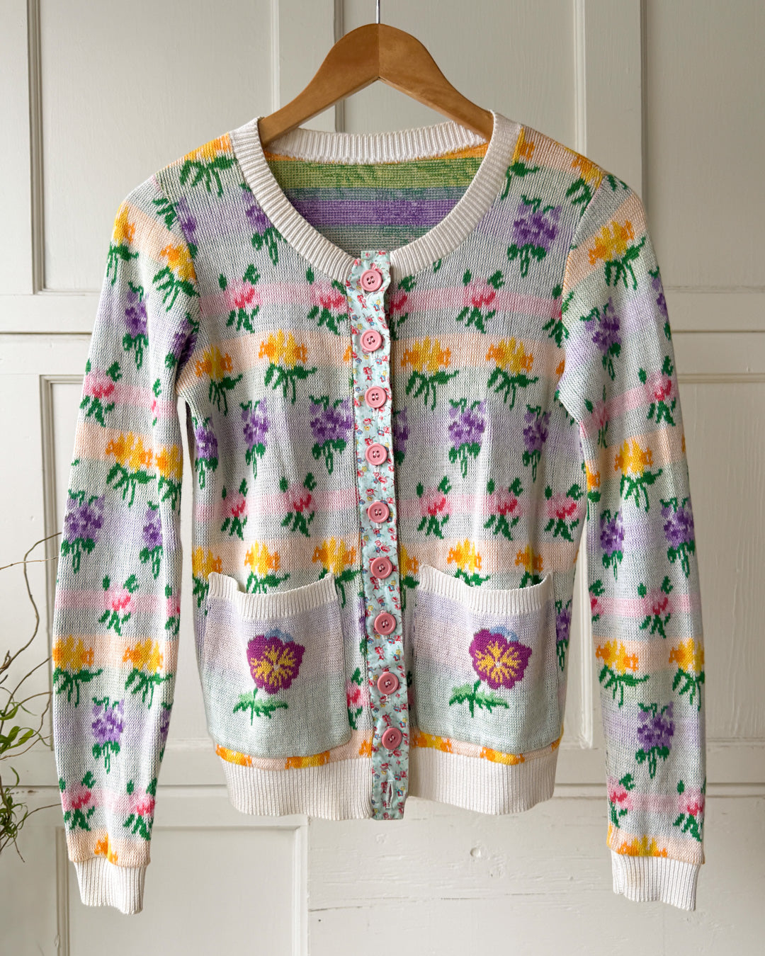 70s Betsey Alley Cat Cardigan | S