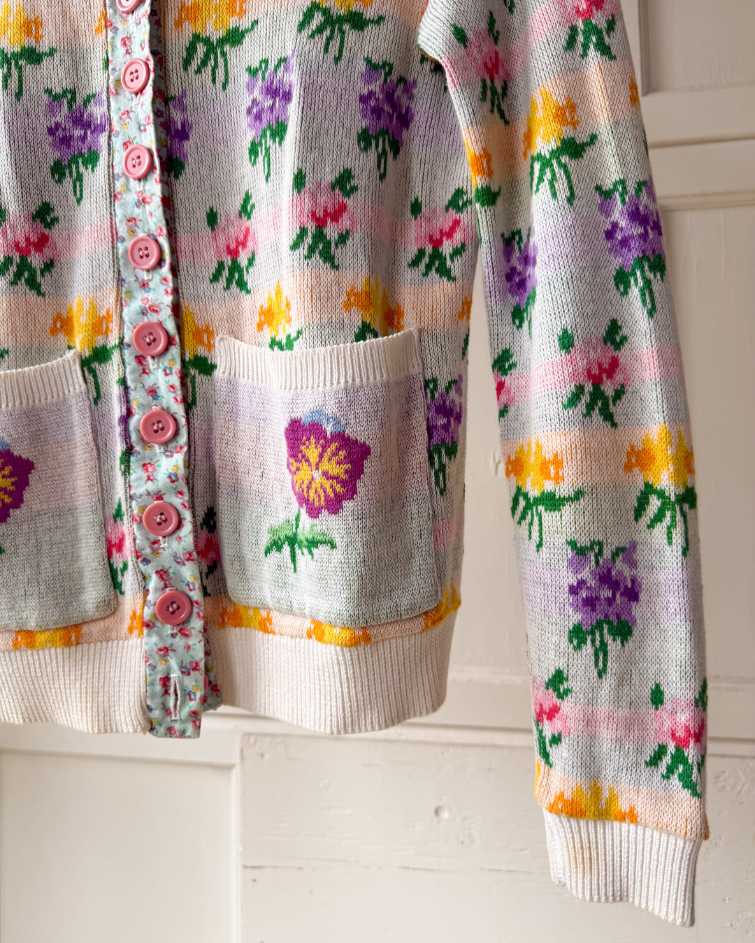 70s Betsey Alley Cat Cardigan | S