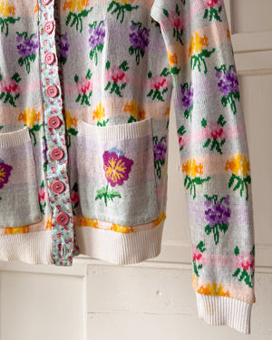 70s Betsey Alley Cat Cardigan | S