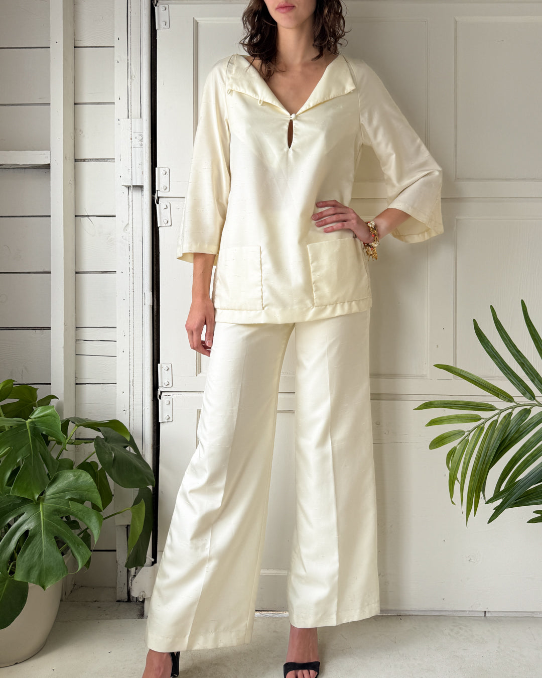 70s Bill Atkinson Silk Ensemble | M