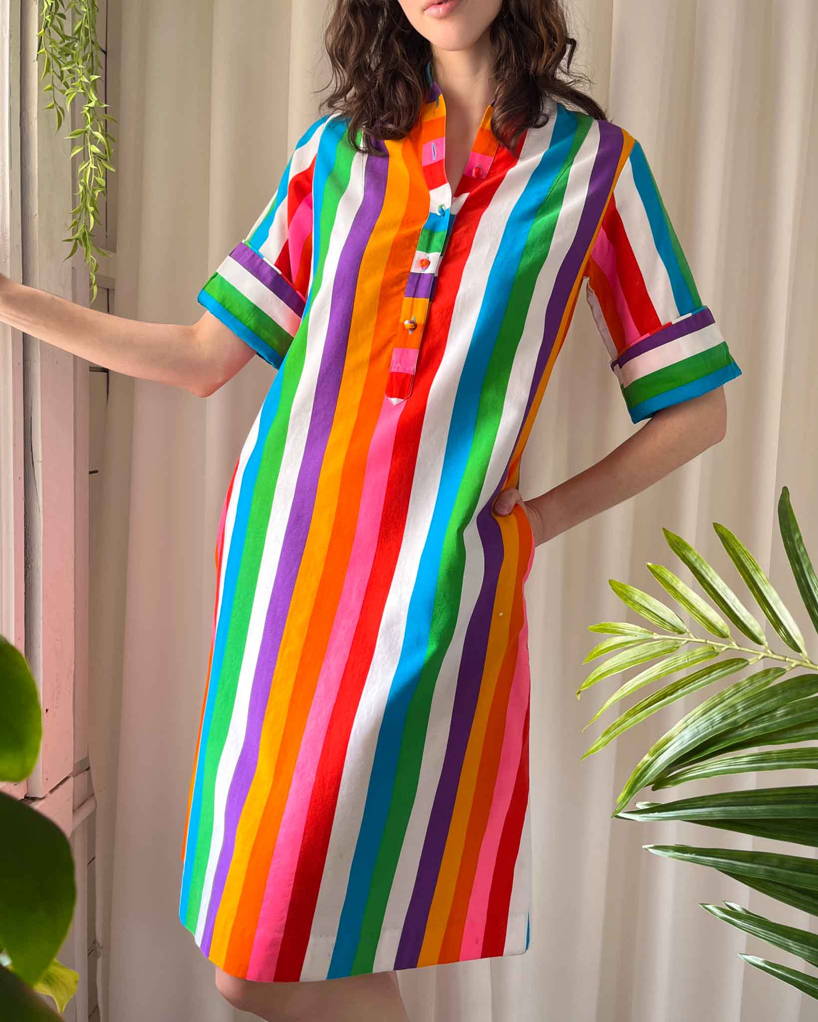 cath dress 70s Catherine Ogust Rainbow Dress