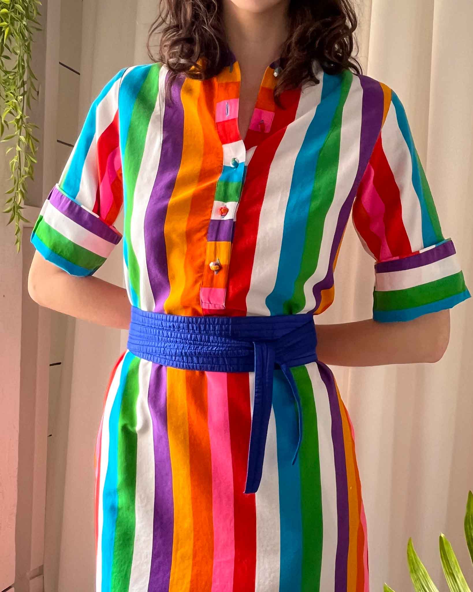 cath dress 70s Catherine Ogust Rainbow Dress