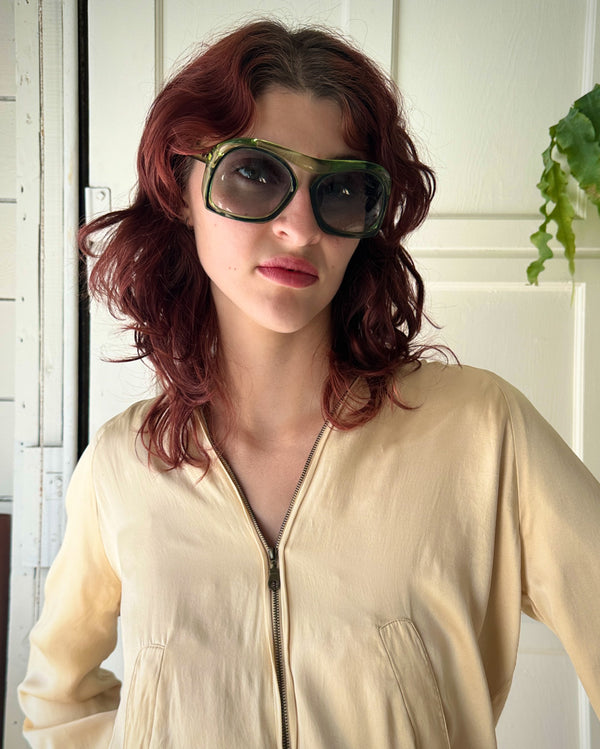 70s Dior Green Sunglasses - Lucky Vintage
