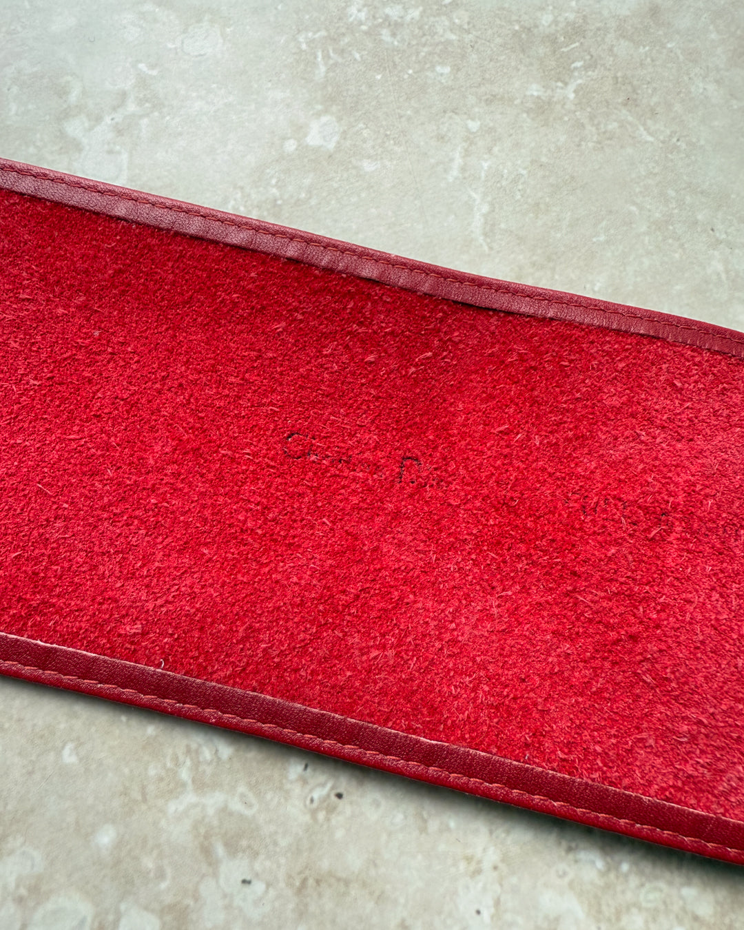 80s Dior Red Leather Belt