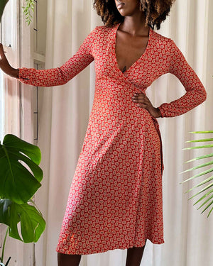 70s DVF Paisley Wrap Dress