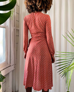 70s DVF Paisley Wrap Dress