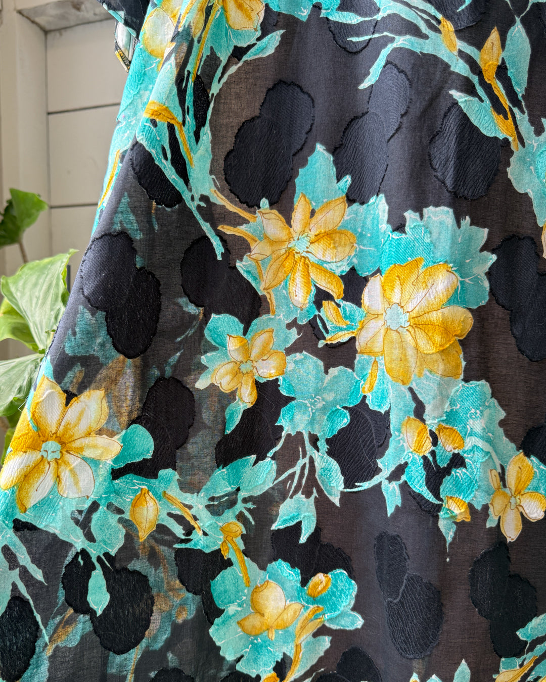 70s David Brown Caftan Dress | S