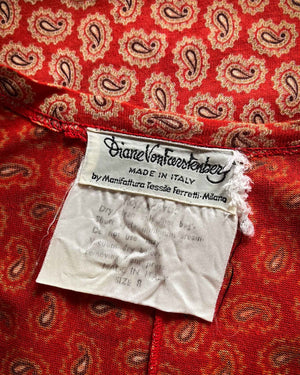 70s DVF Paisley Wrap Dress