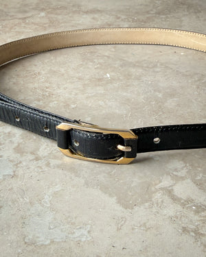 80s Dior Skinny Leather Belt