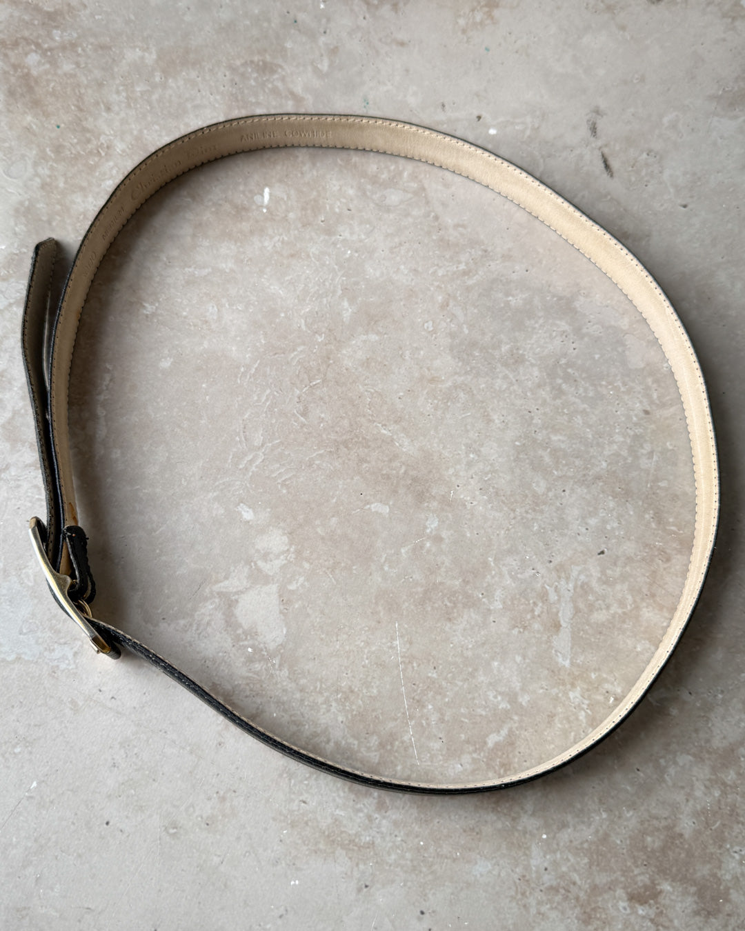 80s Dior Skinny Leather Belt