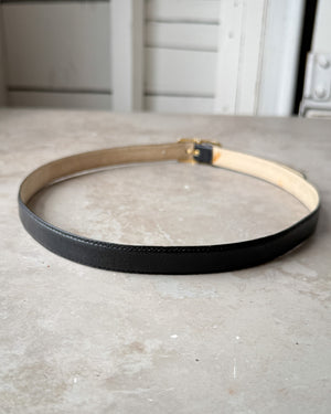 80s Dior Skinny Leather Belt