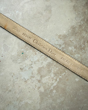 80s Dior Skinny Leather Belt