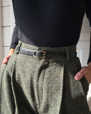 80s Dior Skinny Leather Belt
