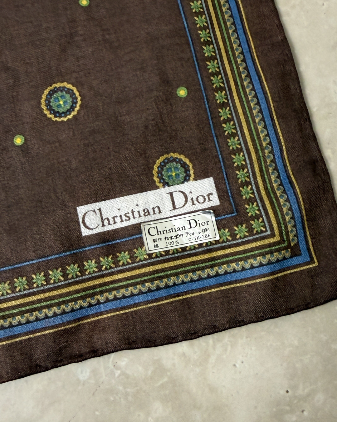 70s Dior Cotton Hankie