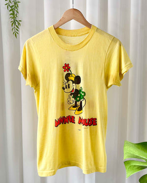 70s Minnie Mouse Coming & Going T-Shirt | XS