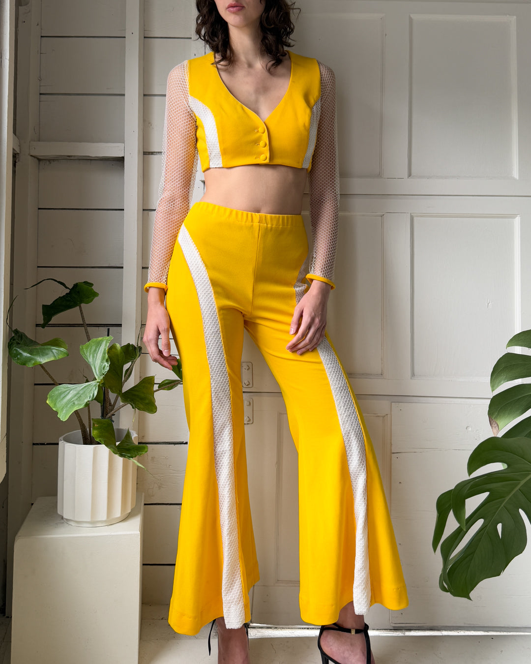 70s Frederick's Fishnet Ensemble | S