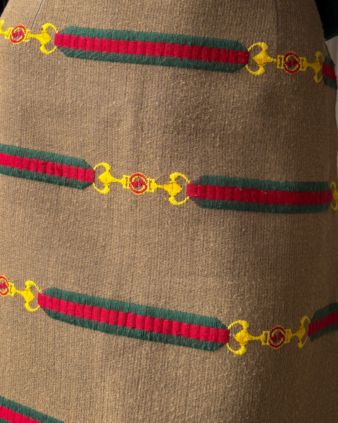 70s Gucci Horsebit Wool Skirt | M