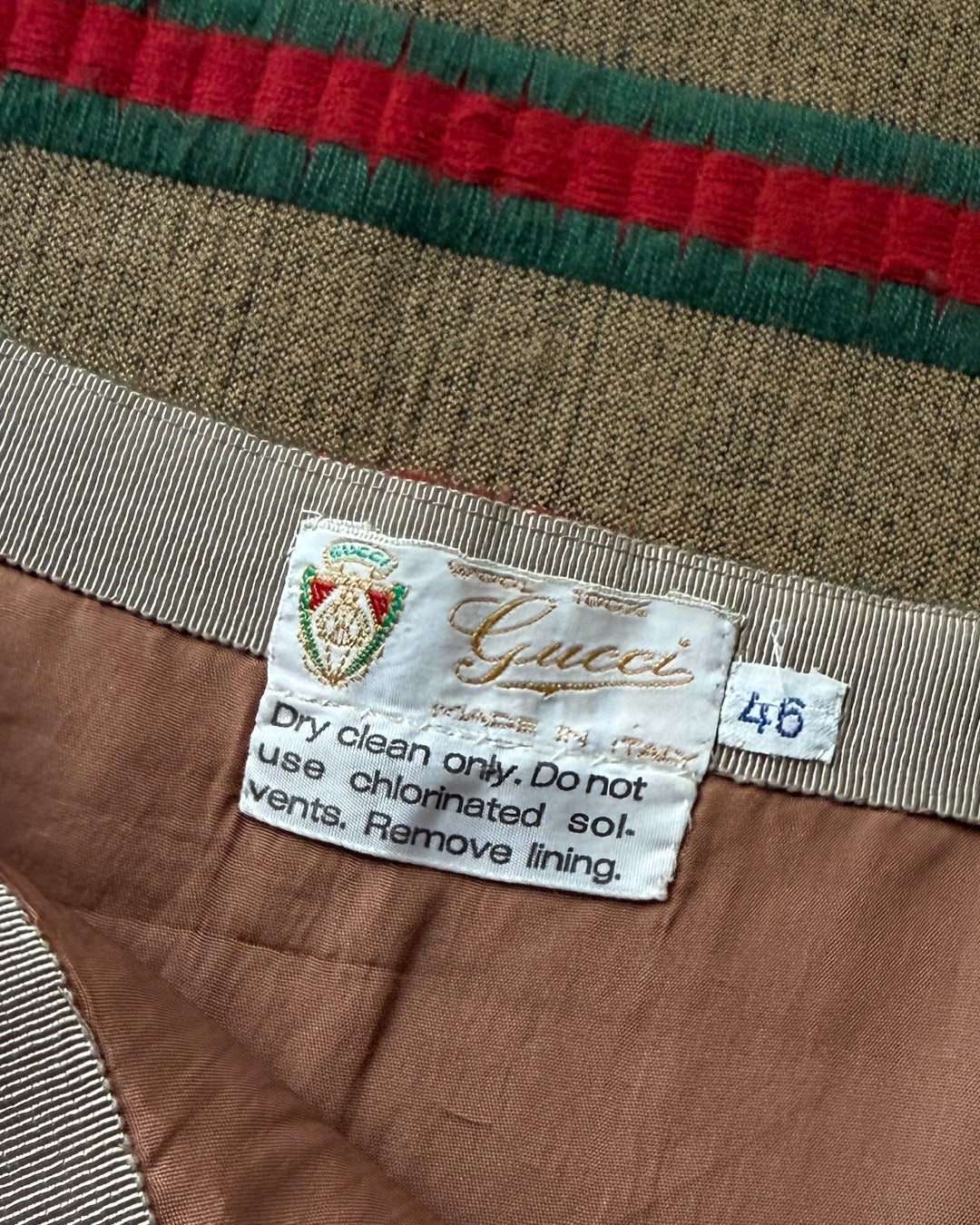 70s Gucci Horsebit Wool Skirt | M